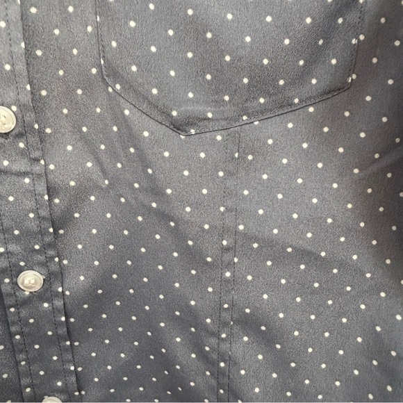 Pendleton Dusty Blue w/White Polka Dot Button-Up Shirt Women’s Size 8P - Picture 11 of 11